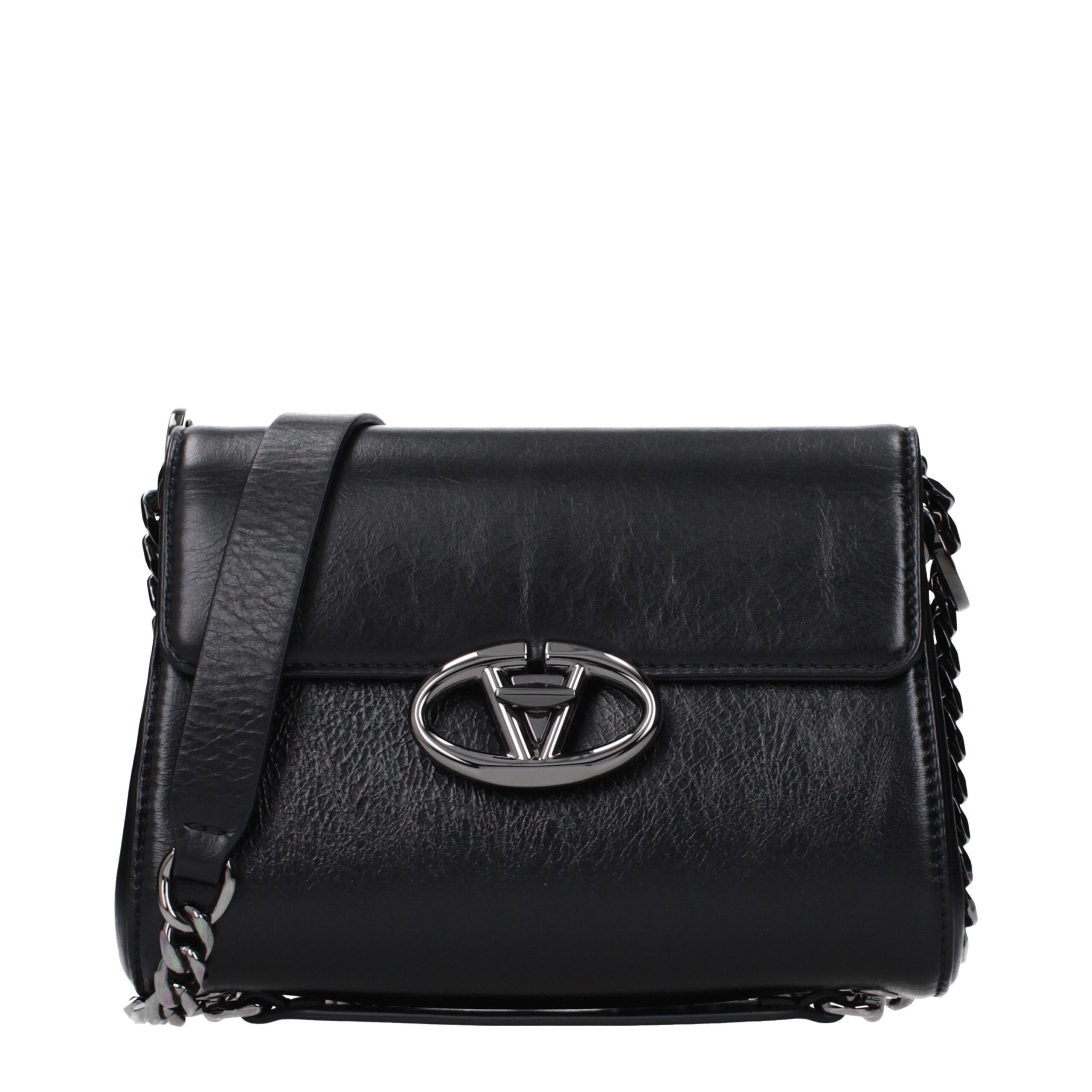 Black Leather Crossbody Bag