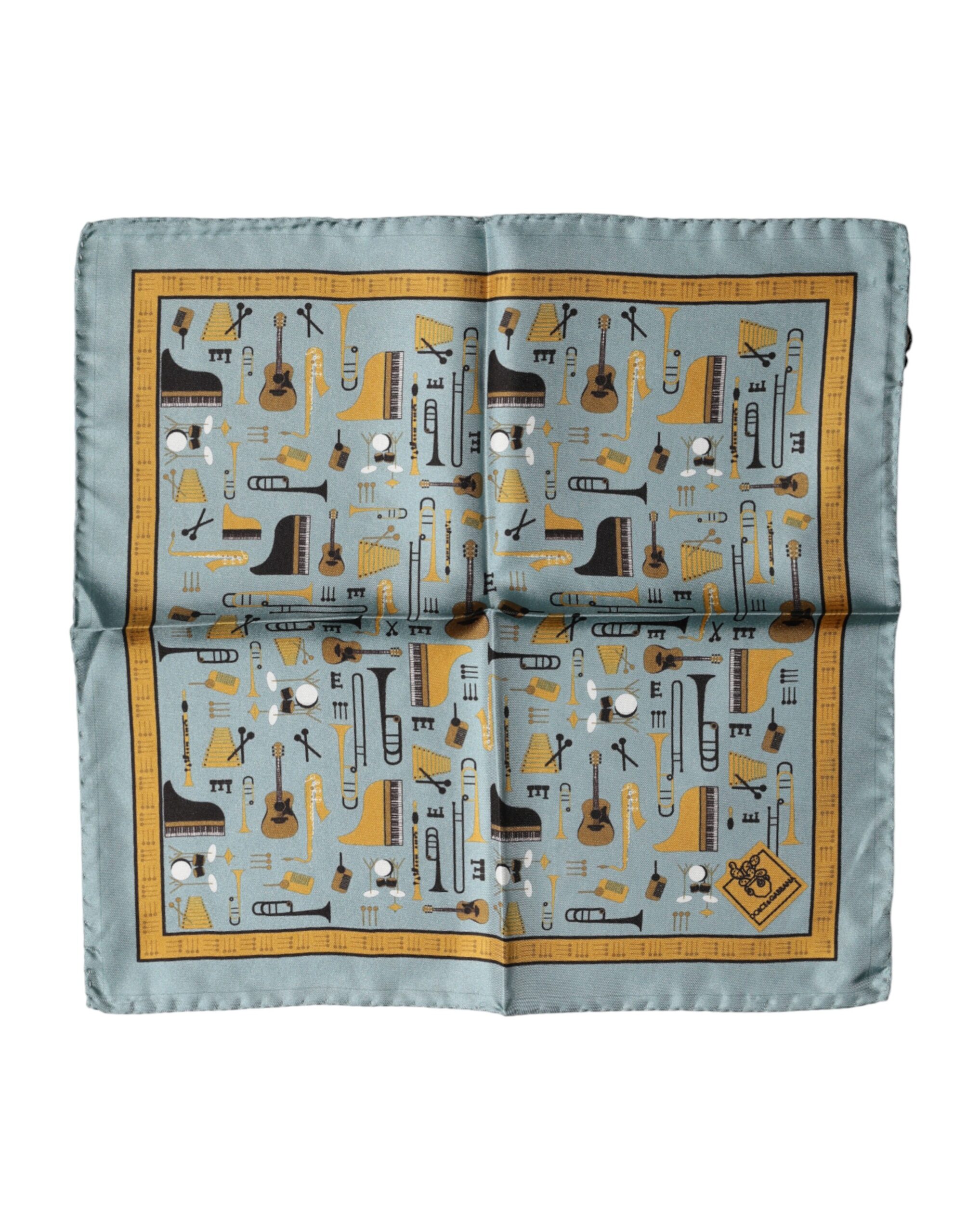 Blue Jazz Club Square Handkerchief Scarf