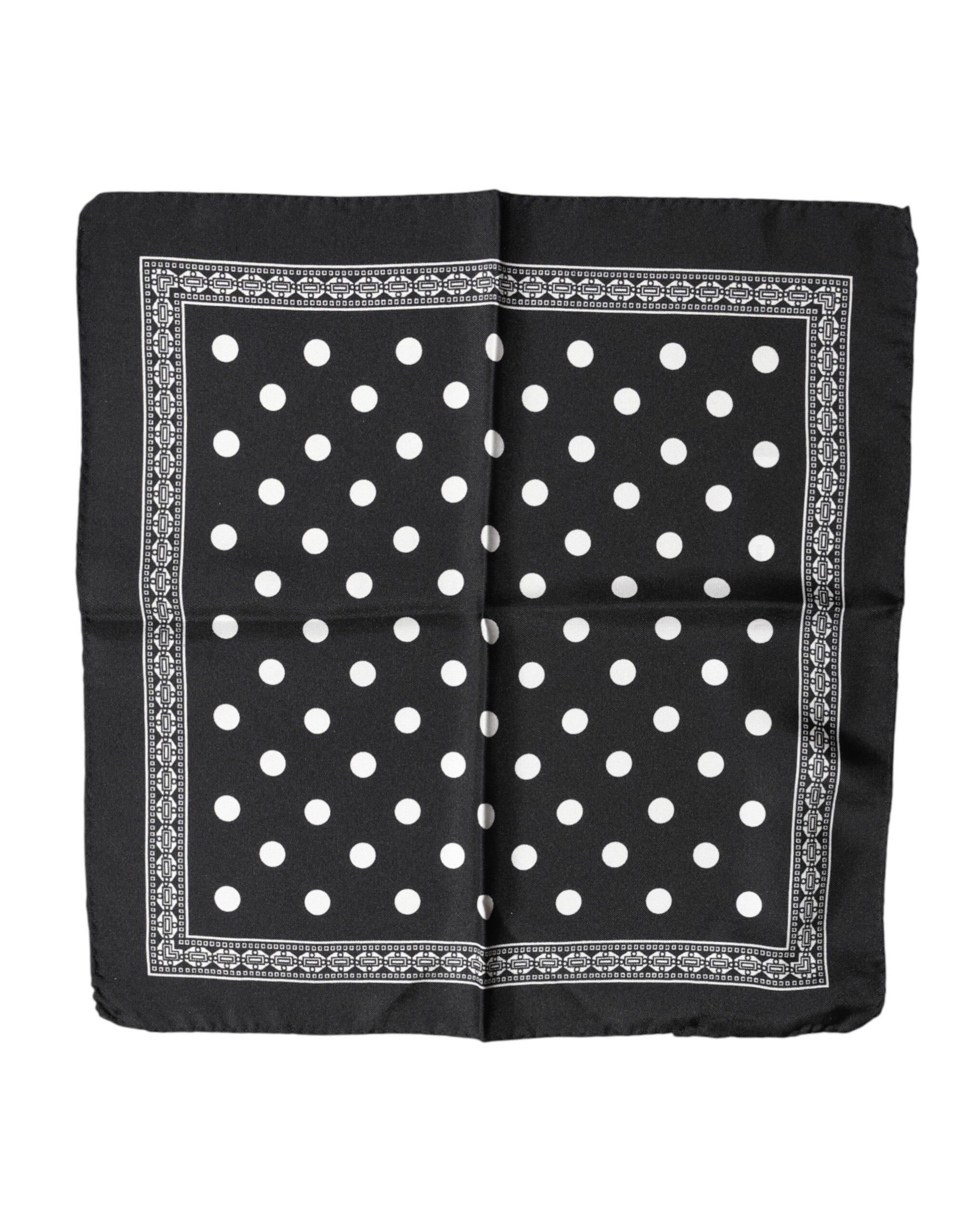 Black Polka Dot Square Handkerchief Scarf