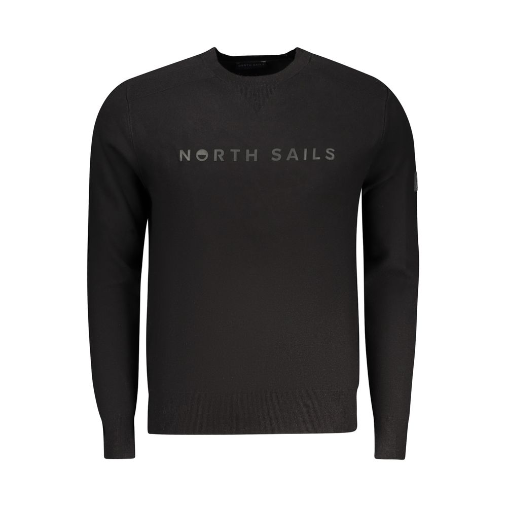 Black Viscosa Men Sweater