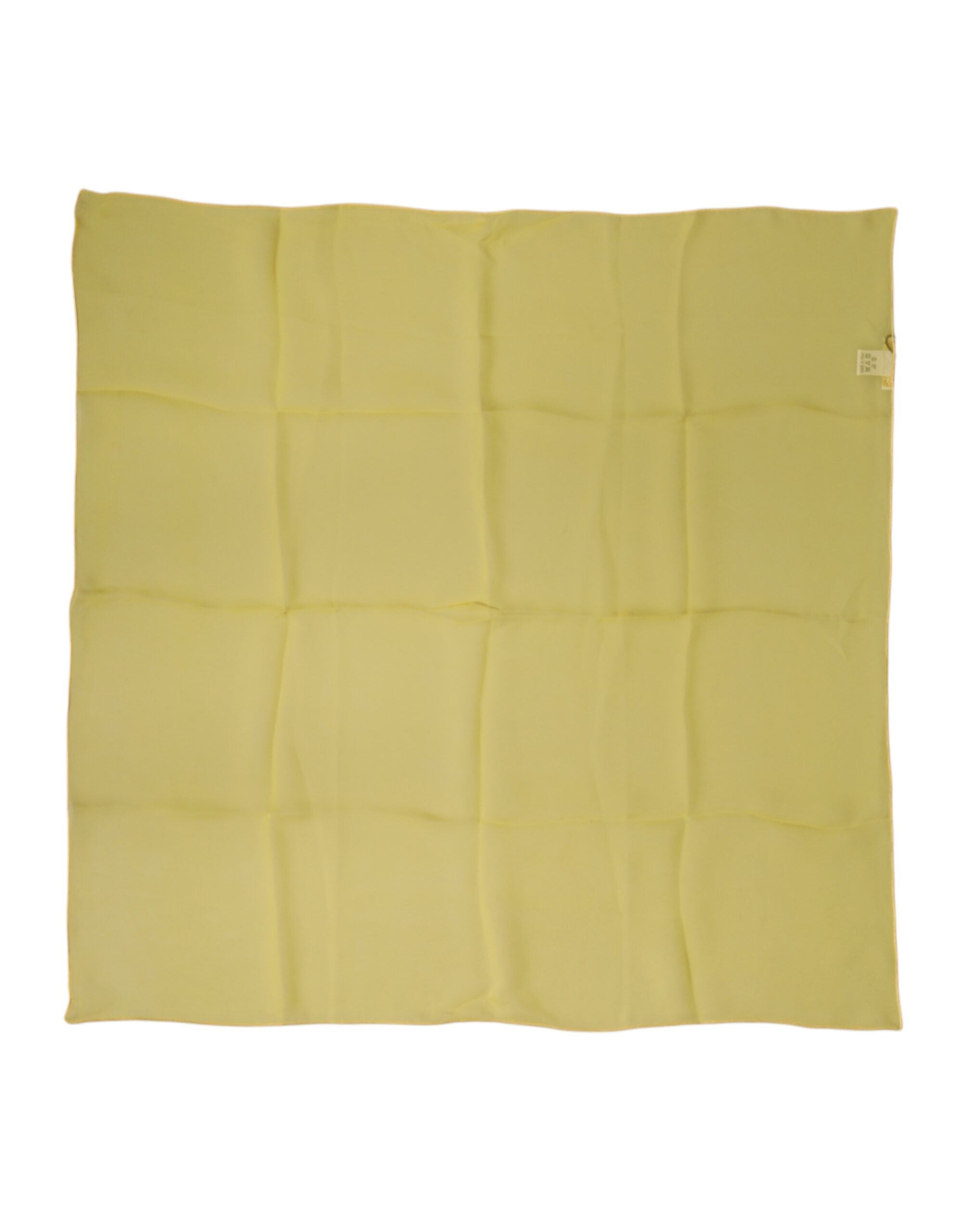 Yellow Silk Neck Wrap Square Foulard Scarf