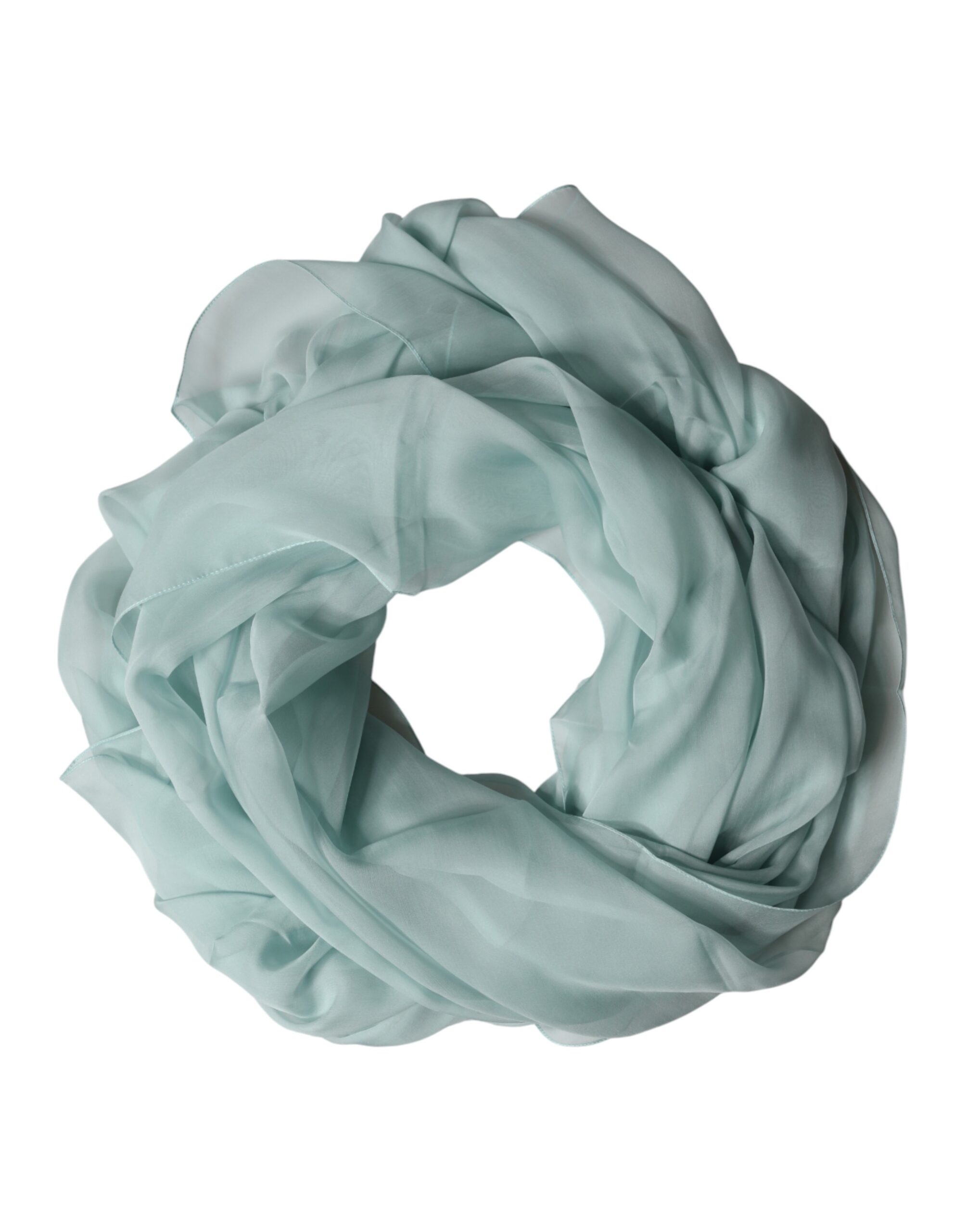 Light Teal Silk Stole Neck Wrap Shawl  Scarf