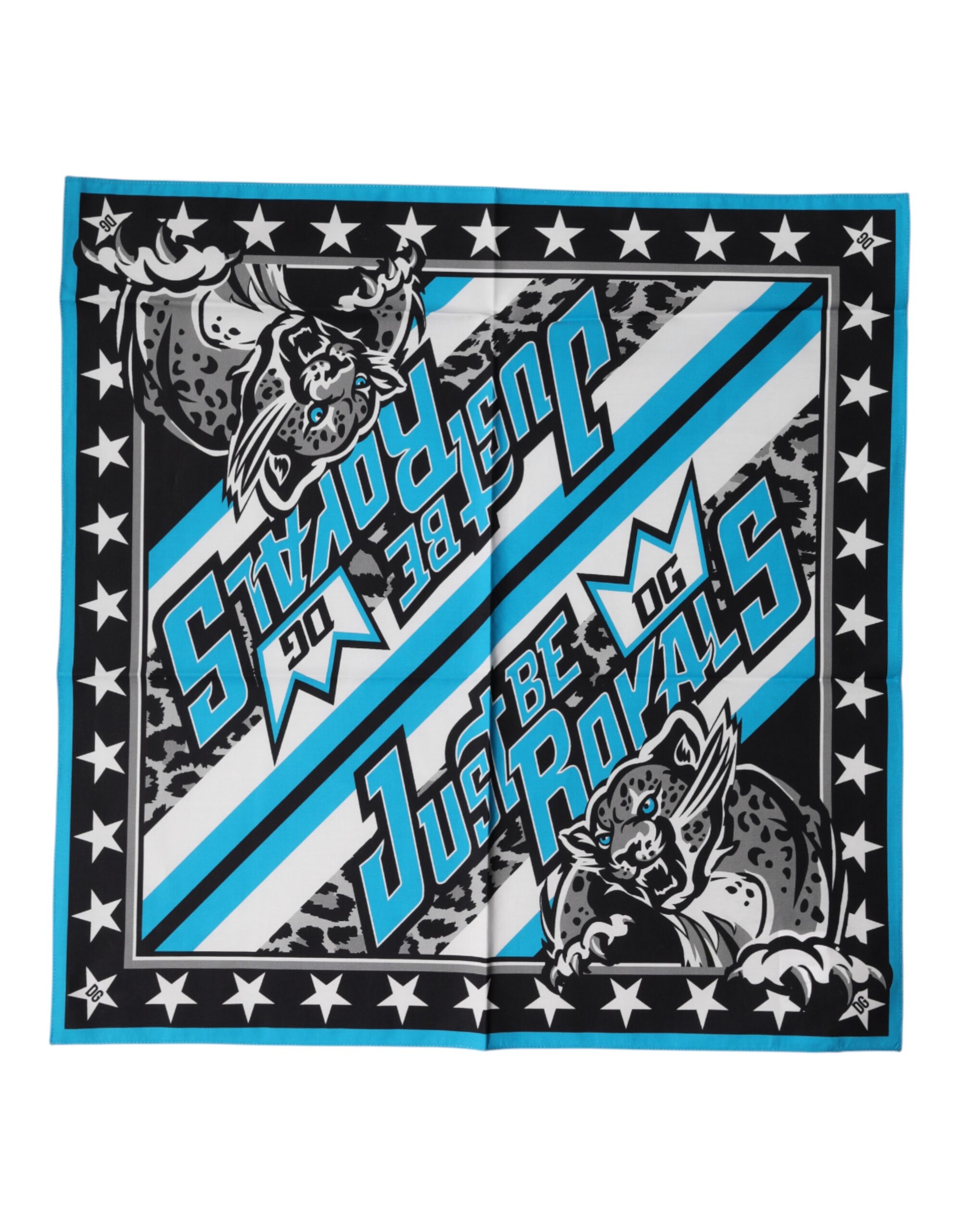 Multicolor DG Royals Square Foulard 51.5cm x 51cm Scarf