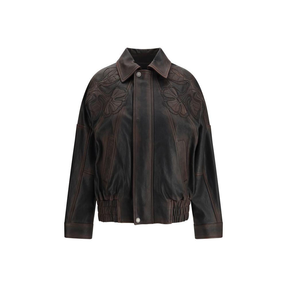 Brown Viscose Bomber