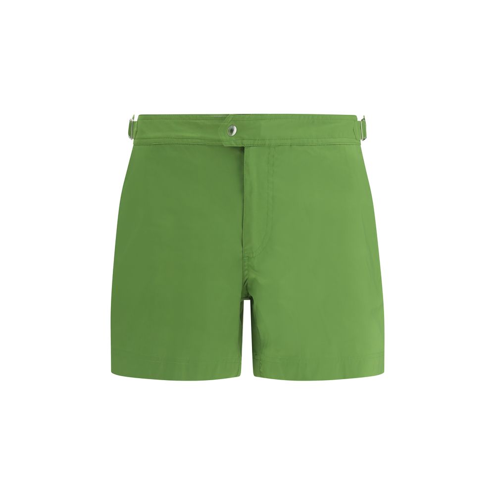 Bicolor Polyester Swim Shorts