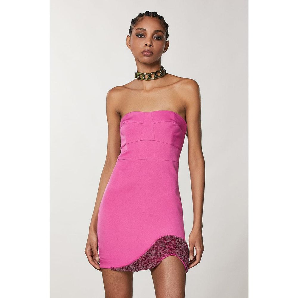 Purple Polyester Casual Dress